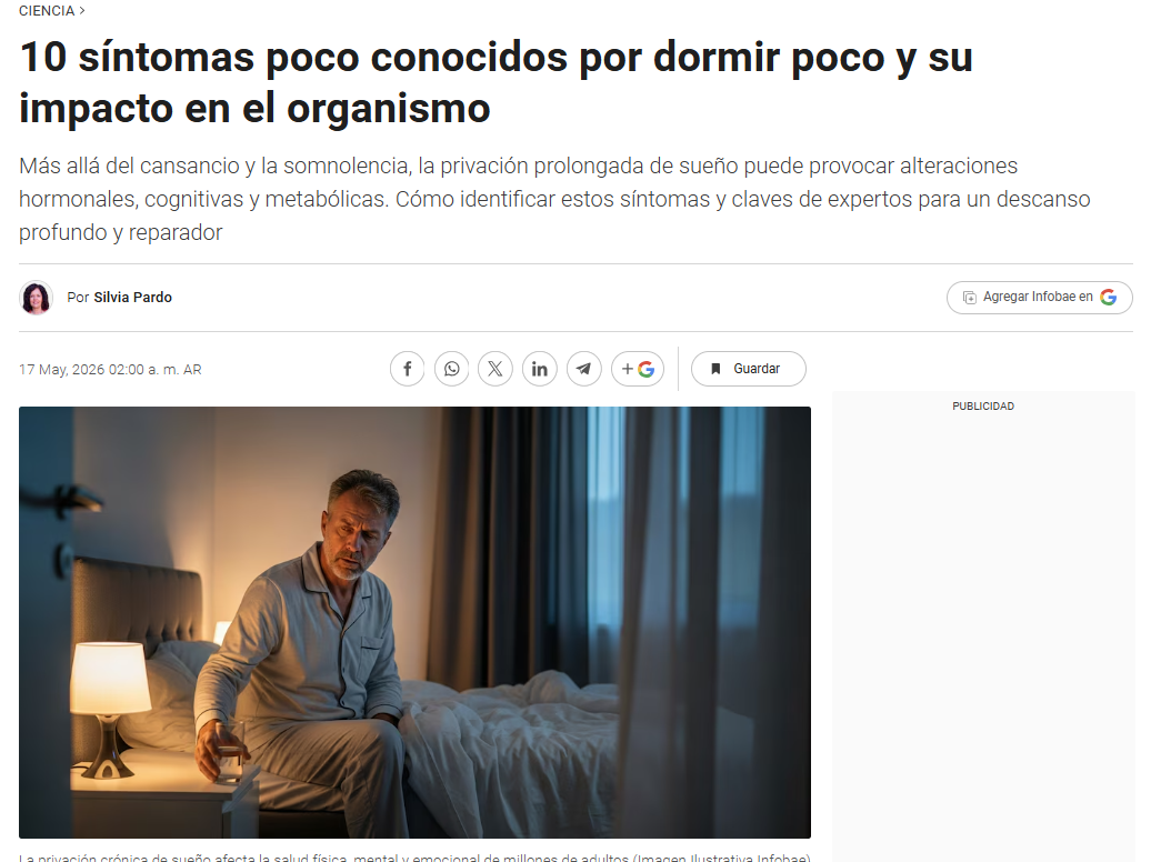 La privación crónica de sueño afecta la salud física, mental y emocional de millones de adultos